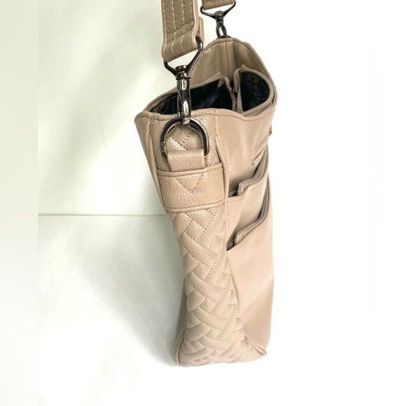 LUG Cable Car Shoulder Bag Taupe Crossbody Organizer Purse Removable Strap - Picture 3 of 10
